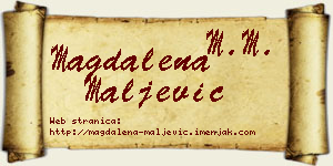 Magdalena Maljević vizit kartica